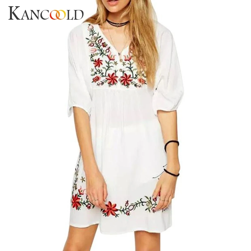 Summer Floral Casual V Neck Vestidos Women Mexican Ethnic Embroidered Pessant Hippie Blouse Gypsy Boho Mini Dress Dec22
Summer Floral Casual V Neck Vestidos Women Mexican Ethnic Embroidered Pessant Hippie Blouse Gypsy Boho Mini Dress Dec22