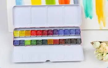 12/24 lapis de cor Pigment Solid artist Watercolor cake Paint Set Watercolor Pigment Set Art Supplies half pans student drawing
12/24 lapis de cor Pigment Solid artist Watercolor cake Paint Set Watercolor Pigment Set Art Supplies half pans student drawing