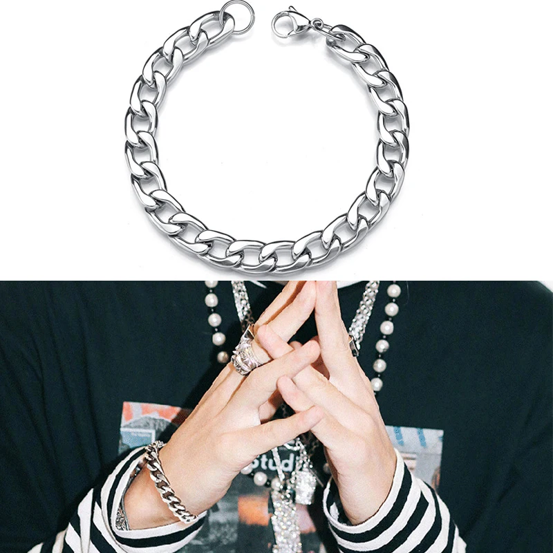 3/5/7/9/11mm Vintage Cuban hiphop Bracelet for Men male Gold Silver Black Rock Link Chain Bracelets Fashion Punk Party Jewellery
3/5/7/9/11mm Vintage Cuban hiphop Bracelet for Men male Gold Silver Black Rock Link Chain Bracelets Fashion Punk Party Jewellery