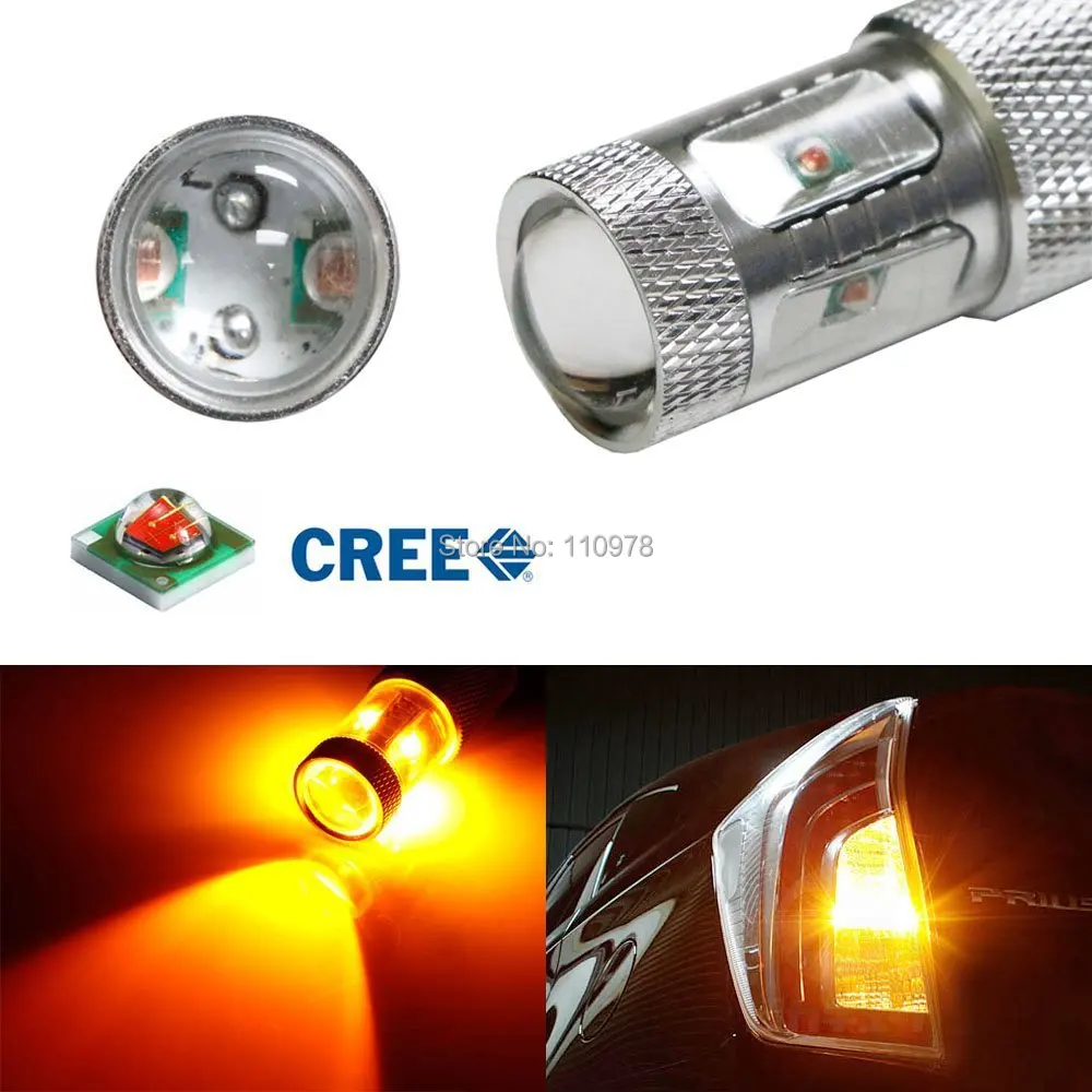 2Pcs Amber No Resistor Required 30W High Power CREE Led Chips 7440 7444 T20 LED Bulbs For Front or Rear Turn Signal Lights
2Pcs Amber No Resistor Required 30W High Power CREE Led Chips 7440 7444 T20 LED Bulbs For Front or Rear Turn Signal Lights