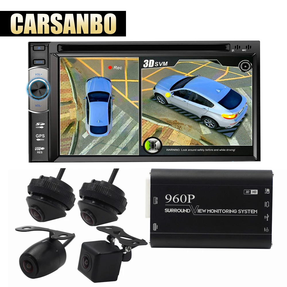 360 Surround View Driving Support Bird View Panorama DVR System 4 Car Camera HD 3D 960P Car DVR Video Recorder Box G-Sensor
360 Surround View Driving Support Bird View Panorama DVR System 4 Car Camera HD 3D 960P Car DVR Video Recorder Box G-Sensor