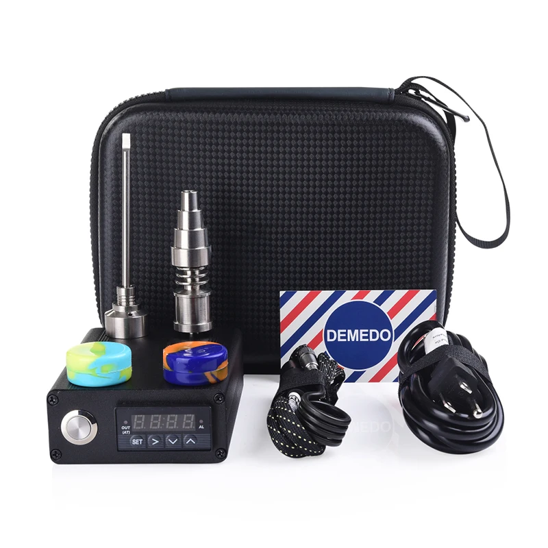 Electric 20mm Titanium Enail Kit With Titanium nail Carb Cap Dabber PID Temperature Control Silicone Jar Enail Dab E Quartz Nail
Electric 20mm Titanium Enail Kit With Titanium nail Carb Cap Dabber PID Temperature Control Silicone Jar Enail Dab E Quartz Nail