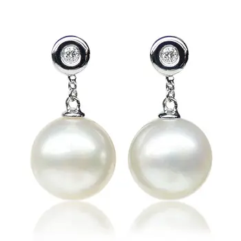 8.5-9MM AAA Round Genuine Akoya White Pearl Diamond Drop Earrings 18K White Gold
8.5-9MM AAA Round Genuine Akoya White Pearl Diamond Drop Earrings 18K White Gold