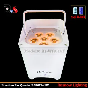 Sample 6x18W RGBWA UV par quad 2.4G wireless DMX IR remote control LED battery operated par uplightings 
Sample 6x18W RGBWA UV par quad 2.4G wireless DMX IR remote control LED battery operated par uplightings