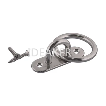 304 Stainless Steel M5 oval base Sail Shade Pad Eye Plate U-shaped Hook Ring Welded with Self-tapping Screws
304 Stainless Steel M5 oval base Sail Shade Pad Eye Plate U-shaped Hook Ring Welded with Self-tapping Screws