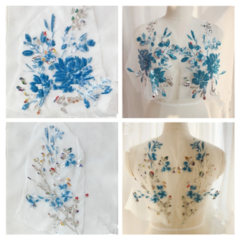 1pc Two-color Sequins Lace Applique Motif Trim Wedding Embroidery Sew Crafts DIY Flower Fabric Decoration Patch BBB0513
1pc Two-color Sequins Lace Applique Motif Trim Wedding Embroidery Sew Crafts DIY Flower Fabric Decoration Patch BBB0513