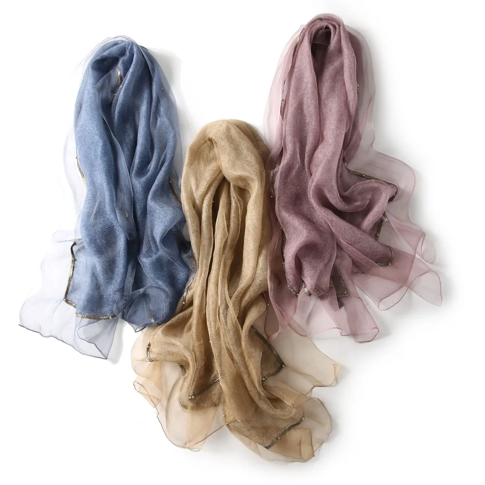 Pure Color Real Silk Wool Large Scarf Shawls Phnom Penh Bead Gauze Sunscreen Air Condition Long Wrap Scarves For Women
Pure Color Real Silk Wool Large Scarf Shawls Phnom Penh Bead Gauze Sunscreen Air Condition Long Wrap Scarves For Women