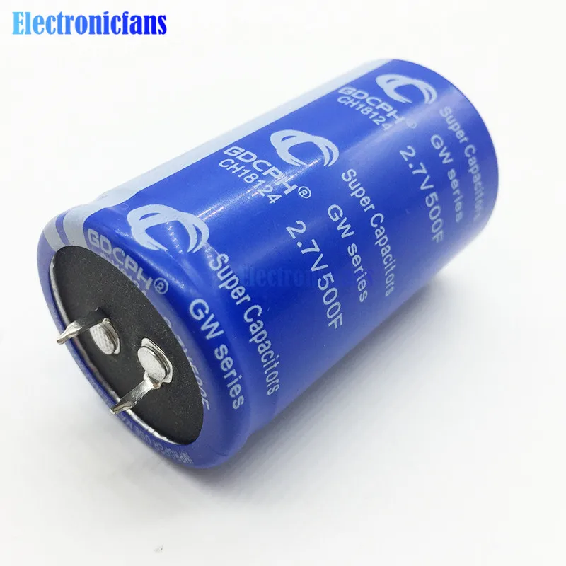 2.7V 500F Super Capacitor 2.7v500f Can Be Used As Vehicle Rectifier Low Temperature Starting Capacitor Blue
2.7V 500F Super Capacitor 2.7v500f Can Be Used As Vehicle Rectifier Low Temperature Starting Capacitor Blue