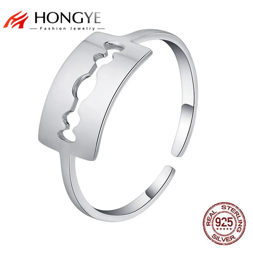 HONGYE 2017 Punk 925 Sterling Silver Razor Blade Shape Rings For Women Jewelry Authentic Open Adjustable Boho Finger Ring Bijoux
HONGYE 2017 Punk 925 Sterling Silver Razor Blade Shape Rings For Women Jewelry Authentic Open Adjustable Boho Finger Ring Bijoux