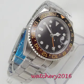 NEW 40mm Bliger Black Sterile Dial Rotating Ceramic Bezel Date GMT Sapphire Luxury Luminous Automatic Movement men's Watch
NEW 40mm Bliger Black Sterile Dial Rotating Ceramic Bezel Date GMT Sapphire Luxury Luminous Automatic Movement men's Watch