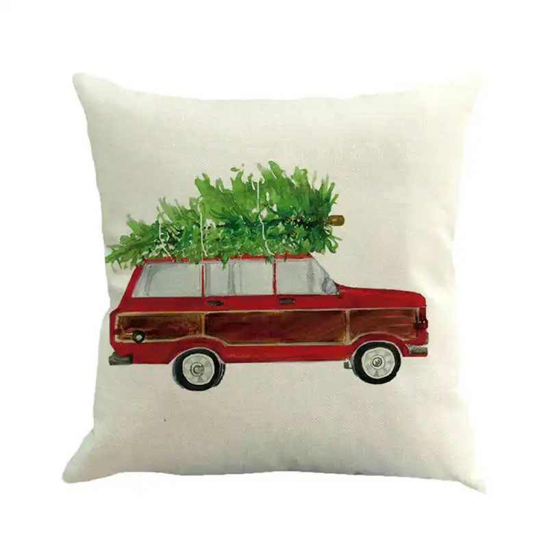 4PC Christmas pillow case 4545 cotton Cover Pillow Case Waist Throw Cushion Home pillow covers decorative #2n6 (2)