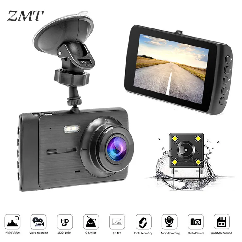 3.6 Inches Car Recorder DVR Vehicle-mounted USB Monitoring Double-lens Large View Rear View Mirror Camera Dual Lens Dash T2008
3.6 Inches Car Recorder DVR Vehicle-mounted USB Monitoring Double-lens Large View Rear View Mirror Camera Dual Lens Dash T2008