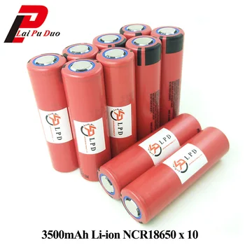 18650 Battery for SANYO 3.6V NCR18650GA 3500mAh high drain 10A discharge current Power Tool Rechargeable battery 10 Pieces
18650 Battery for SANYO 3.6V NCR18650GA 3500mAh high drain 10A discharge current Power Tool Rechargeable battery 10 Pieces