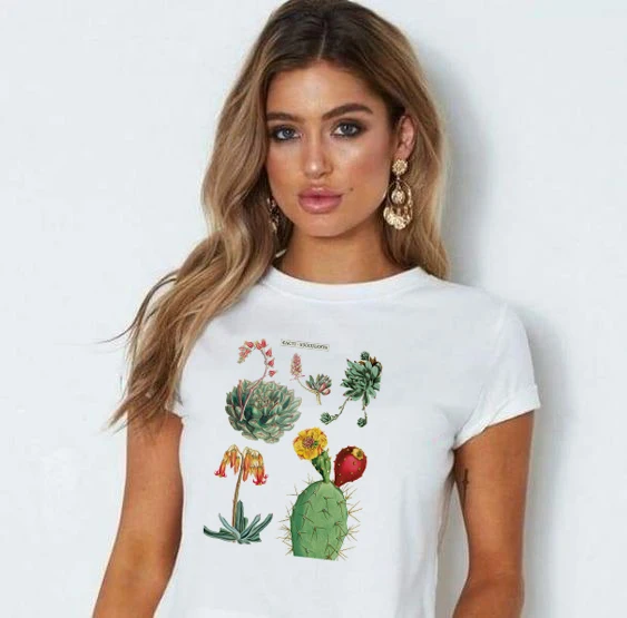 Harajuku Cute Cactus Succulent Plant Tshirts Male Female Cactus Fleshy T-shirt Ulzzang Fashion Summer Retro Women's Clothing
Harajuku Cute Cactus Succulent Plant Tshirts Male Female Cactus Fleshy T-shirt Ulzzang Fashion Summer Retro Women's Clothing