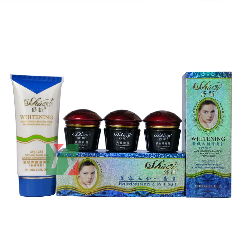Shiqi beauty whitening hairdressing cream for face 3 in 1 suit removal freckle remove pigment and spot black bottle red cover
Shiqi beauty whitening hairdressing cream for face 3 in 1 suit removal freckle remove pigment and spot black bottle red cover