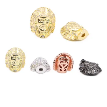 Southwest Native American Indian Head Charm Bead,Indian Chief head Micro Pave CZ Findings Bead For Native jewelry Making
Southwest Native American Indian Head Charm Bead,Indian Chief head Micro Pave CZ Findings Bead For Native jewelry Making