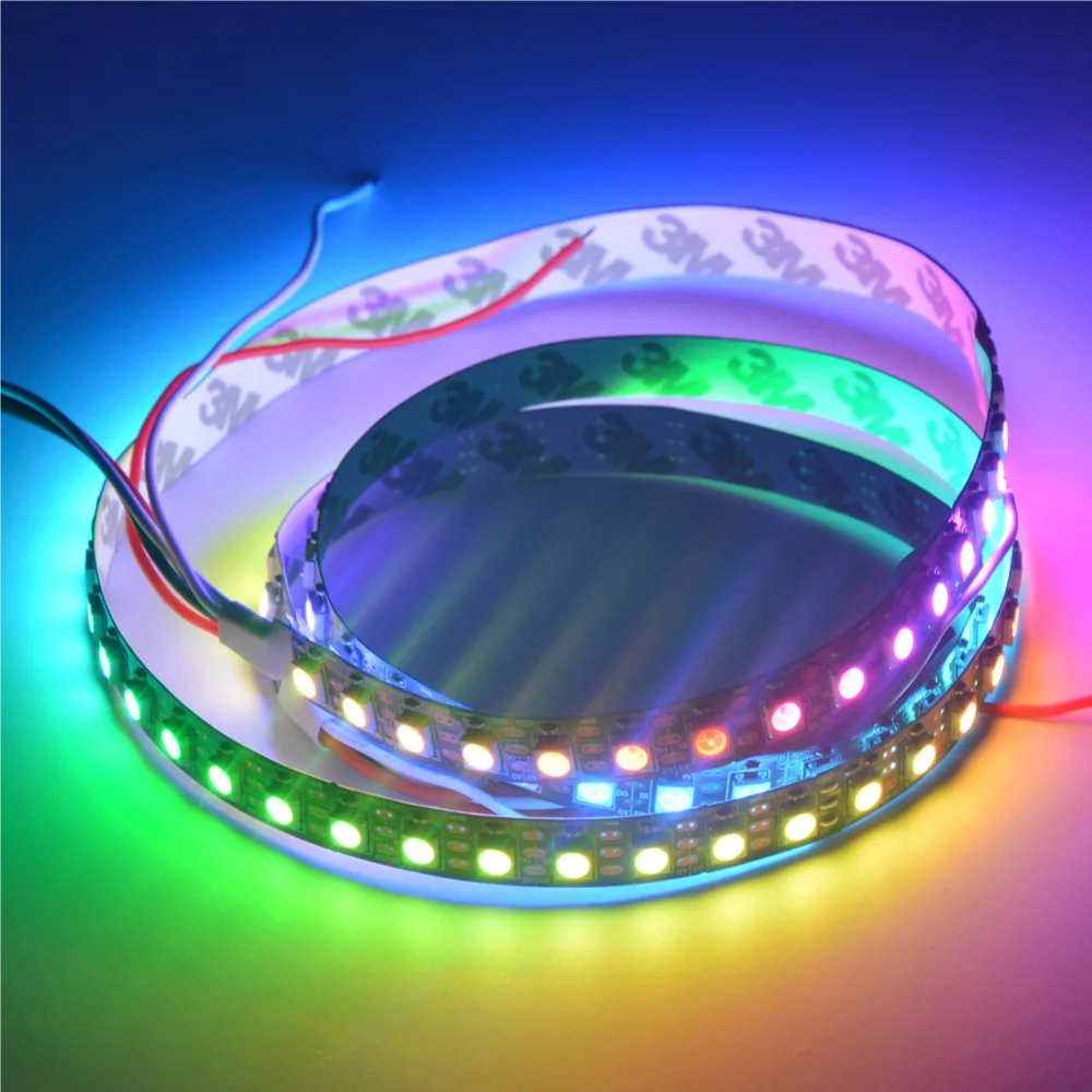 5M 96Pixels/m Programmable LED Strip SK6812 WS2812B WS2811 Built-in 5050 RGB Digital Dream color LED Strip IP30 black/white PCB
5M 96Pixels/m Programmable LED Strip SK6812 WS2812B WS2811 Built-in 5050 RGB Digital Dream color LED Strip IP30 black/white PCB