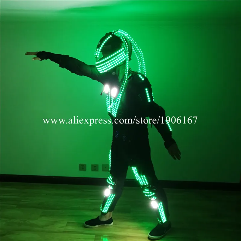RGB Led Luminous Dance Robot Suit Illuminated Growing Light Up Armor Costume Stage Performance Led Flashing Helmet With Wigs
RGB Led Luminous Dance Robot Suit Illuminated Growing Light Up Armor Costume Stage Performance Led Flashing Helmet With Wigs