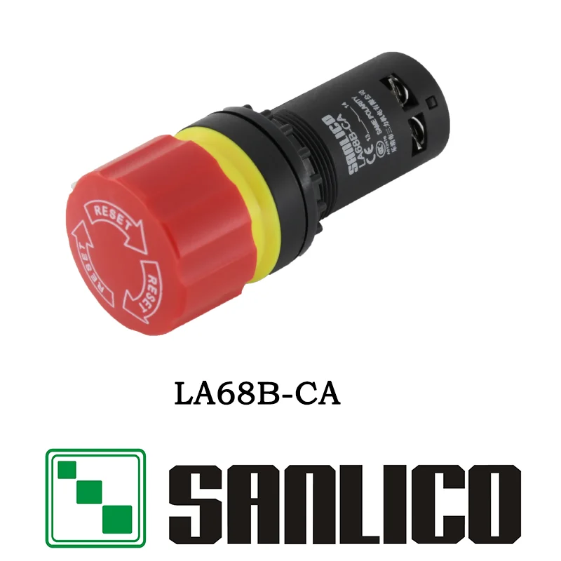 Emergency Stop Mushroom Head Push Button Switch LA68B CE3T-CA Latching Turn to Release Ø22mm
Emergency Stop Mushroom Head Push Button Switch LA68B CE3T-CA Latching Turn to Release Ø22mm