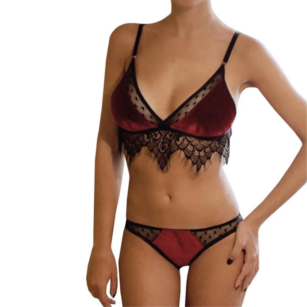 Sexy Lace Bra Briefs Set Women Sexy Deep-V Push Up Bra Velvet Lingerie Set Briefs Dressing Bralette Panties Sleepwear Plus Size
Sexy Lace Bra Briefs Set Women Sexy Deep-V Push Up Bra Velvet Lingerie Set Briefs Dressing Bralette Panties Sleepwear Plus Size