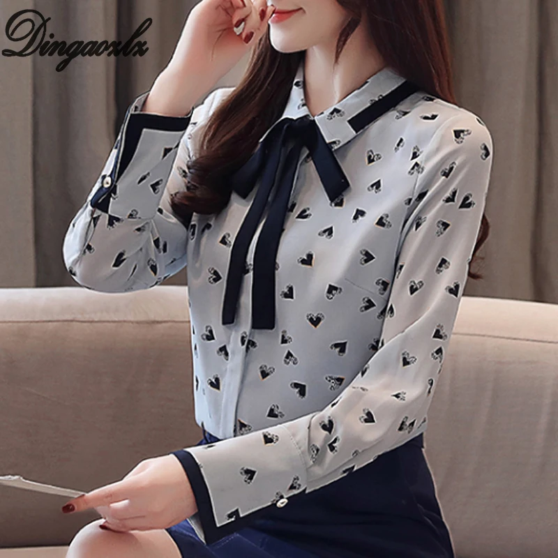 Dingaozlz blusas mujer de moda Printed Tops Fashion OL Women shirt Long sleeve Chiffon blouse
Dingaozlz blusas mujer de moda Printed Tops Fashion OL Women shirt Long sleeve Chiffon blouse