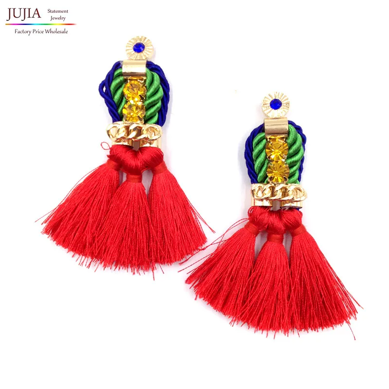 New 2019 hot sell Trend fashion red rope tassel earring vintage design party girl statement Earrings for women jewelry
New 2019 hot sell Trend fashion red rope tassel earring vintage design party girl statement Earrings for women jewelry