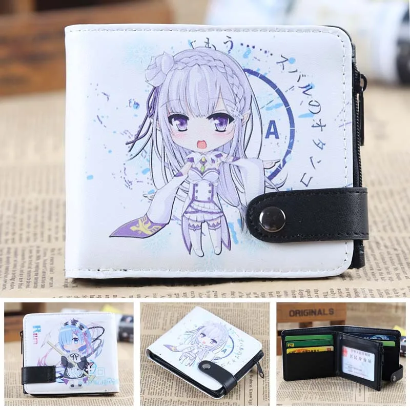 Anime Re: Zero kara Hajimeru Isekai Seikatsu Emilia & Rem PU Short Zero Wallet/Coin Purse/Multilayer Double-button Wallet
Anime Re: Zero kara Hajimeru Isekai Seikatsu Emilia & Rem PU Short Zero Wallet/Coin Purse/Multilayer Double-button Wallet