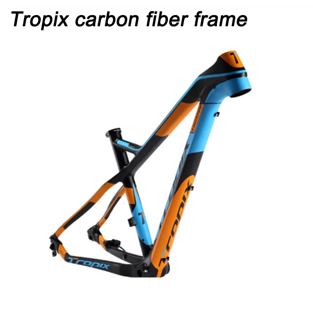 Tropix Carbon Mountain Bike Frame 27.5er 142mm * 12mm Through Frame Bicycle Frame T800 Carbon Fiber 15 17" bb90 Mountain Bike
Tropix Carbon Mountain Bike Frame 27.5er 142mm * 12mm Through Frame Bicycle Frame T800 Carbon Fiber 15 17" bb90 Mountain Bike