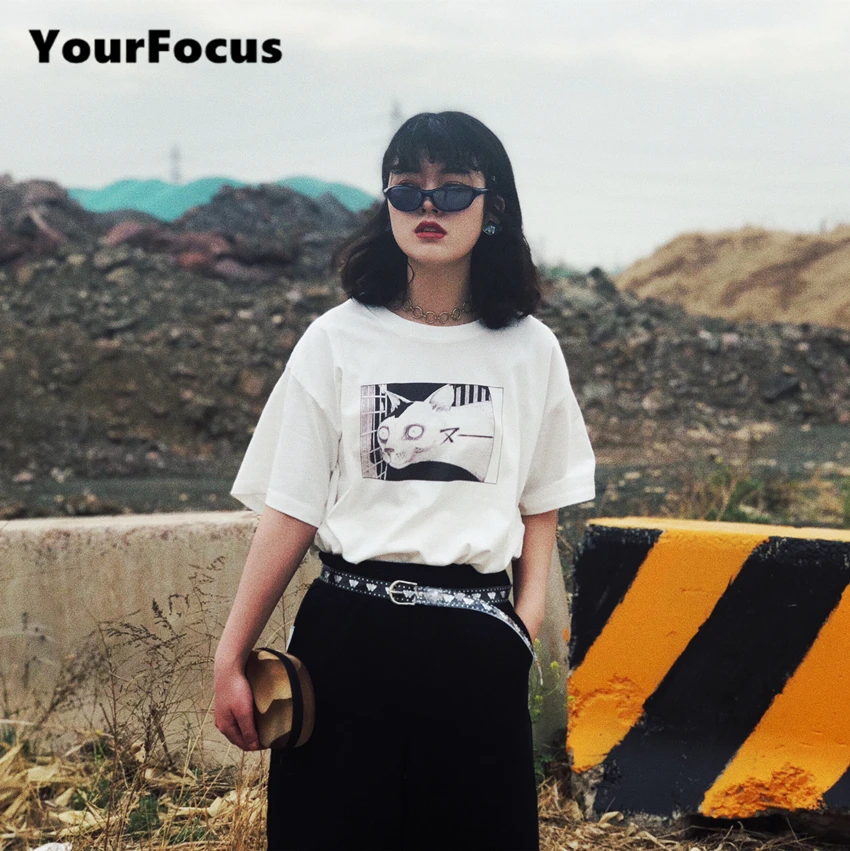 Summer 2018 harajuku shirt Japanese Junji Itou Horror comics cat t shirt cotton loose plus size tops lovers haut femme
Summer 2018 harajuku shirt Japanese Junji Itou Horror comics cat t shirt cotton loose plus size tops lovers haut femme