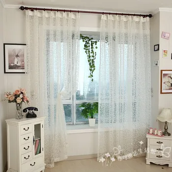2 pieces European style window sheer curtain flocked tulle curtain for bedroom living room kitchen
2 pieces European style window sheer curtain flocked tulle curtain for bedroom living room kitchen