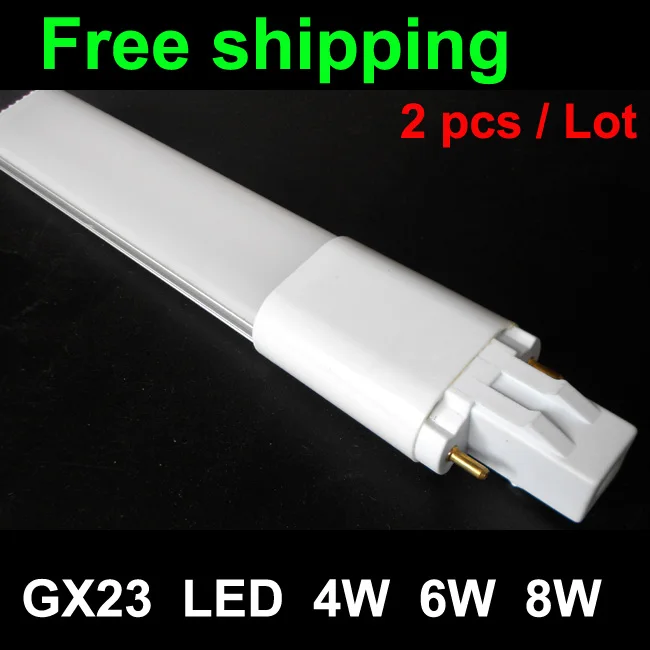 

GX23 LED bulb tube lamp AC85-265V 4W 6W 8W 35 28 18 pcs SMD 2835 GX23 LED lamp PL LED G23 lamp warm white/white/cold white