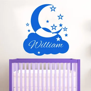 Customized Personalized Name Wall Stickers Clouds Moon And Stars Decorative Wall Decals Vinyl Babys Room Adhesive Wallpapers
Customized Personalized Name Wall Stickers Clouds Moon And Stars Decorative Wall Decals Vinyl Babys Room Adhesive Wallpapers