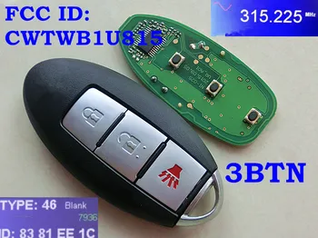 RMLKS 315Mhz ID46 Chip PCF7952 Chip Smart Card Auto 3 4 Button Remote Smart Key Fit For Nissan Sunny FCC CWTWB1U815
RMLKS 315Mhz ID46 Chip PCF7952 Chip Smart Card Auto 3 4 Button Remote Smart Key Fit For Nissan Sunny FCC CWTWB1U815