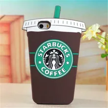 3D Starbuck Silicone Case Cover For Samsung Galaxy S Trend Grand Duos Plus S3 S4 S5 S6 S7 Edge G530 For iPhone 5S 6S Gel Cases