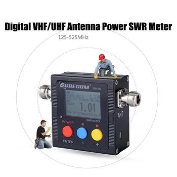 SW-102 Digital VHF/UHF Antenna Power Meter LCD SWR Standing Wave Ratio Watt Meter 125-525Mhz for 2 Way Radios US Energy Monitor
SW-102 Digital VHF/UHF Antenna Power Meter LCD SWR Standing Wave Ratio Watt Meter 125-525Mhz for 2 Way Radios US Energy Monitor