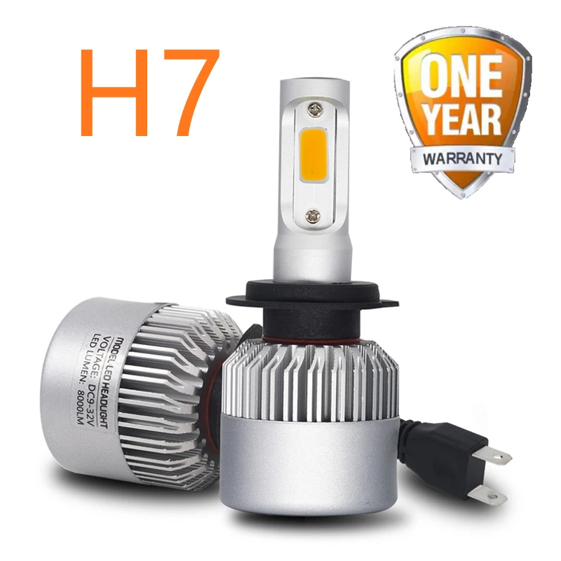 2PCs H7 Car Headlight Bulb 8000 Lumen S2 H7 High & Low Beam White Light 6500K Car Headlamp H7
2PCs H7 Car Headlight Bulb 8000 Lumen S2 H7 High & Low Beam White Light 6500K Car Headlamp H7