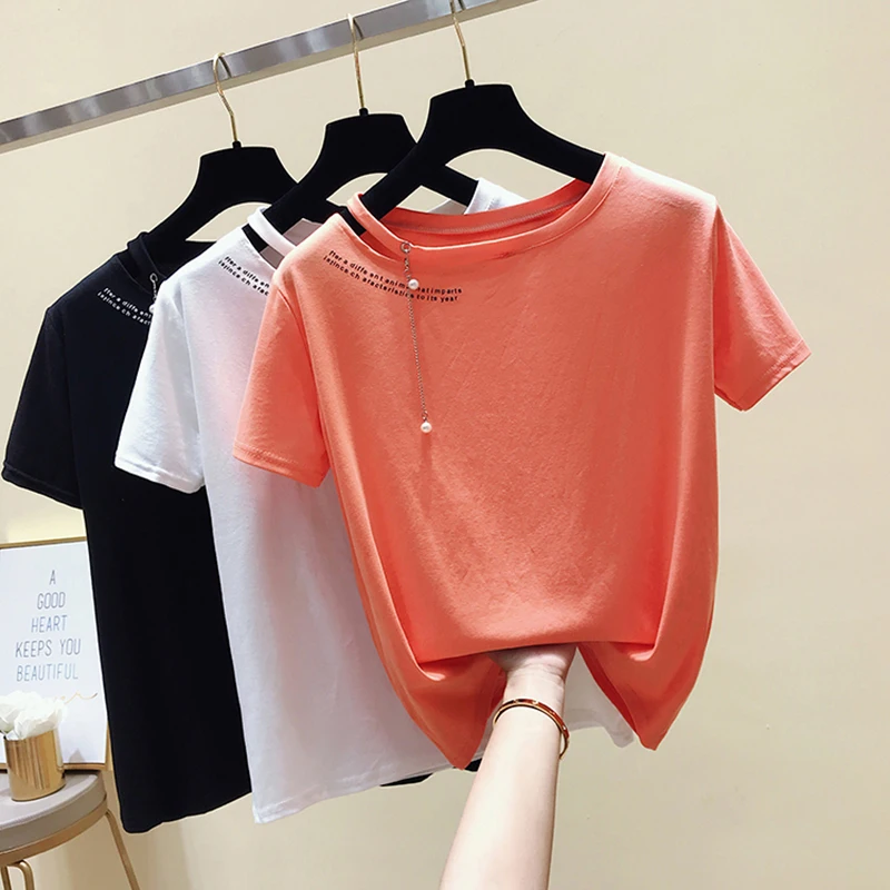 Camisetas Mujer Verano 2019 Funny Pearls Hollow Out T Shirts Women Cotton Short Sleeve T-Shirt Female Tops White Tee Shirt Femme
Camisetas Mujer Verano 2019 Funny Pearls Hollow Out T Shirts Women Cotton Short Sleeve T-Shirt Female Tops White Tee Shirt Femme