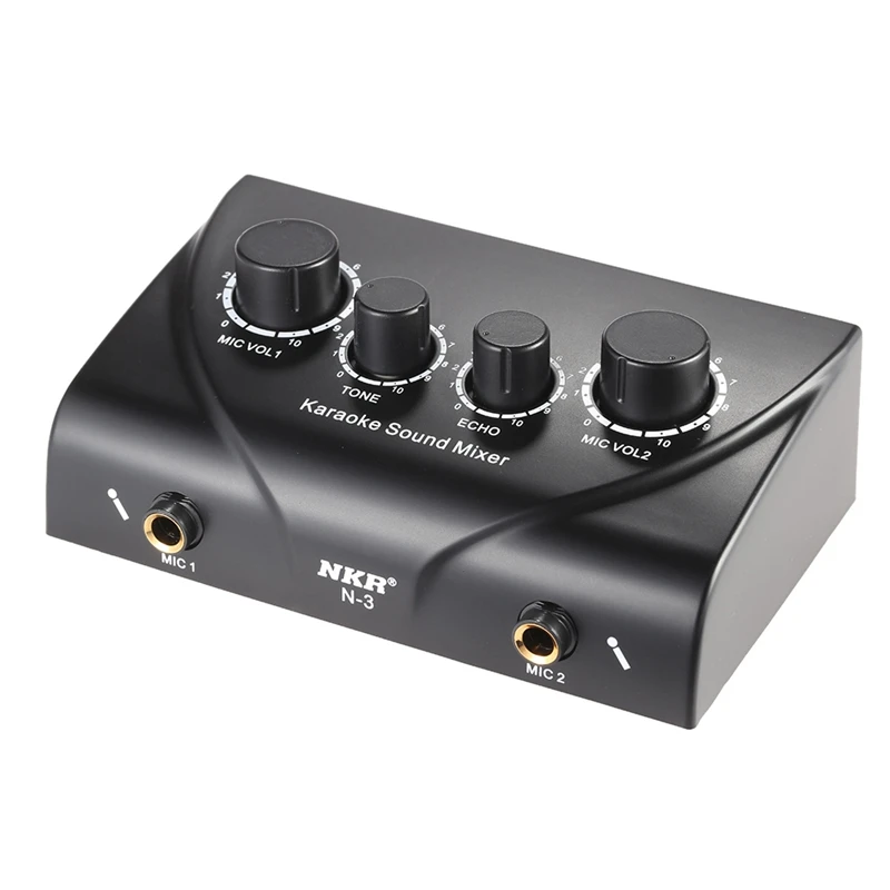 ABGN Hot-Portable Dual Mic Inputs Audio Sound Mixer For Amplifier & Microphone Karaoke Ok Mixer Black Eu Plug
ABGN Hot-Portable Dual Mic Inputs Audio Sound Mixer For Amplifier & Microphone Karaoke Ok Mixer Black Eu Plug