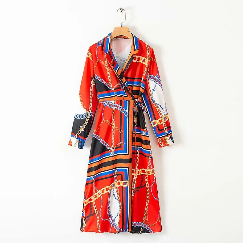 Bohemian Satin Women Long Dresses Retro Womens Colorful Chain Print Dress Boho Street Chic Bow Loose Vestidos Vintage Feminine
Bohemian Satin Women Long Dresses Retro Womens Colorful Chain Print Dress Boho Street Chic Bow Loose Vestidos Vintage Feminine