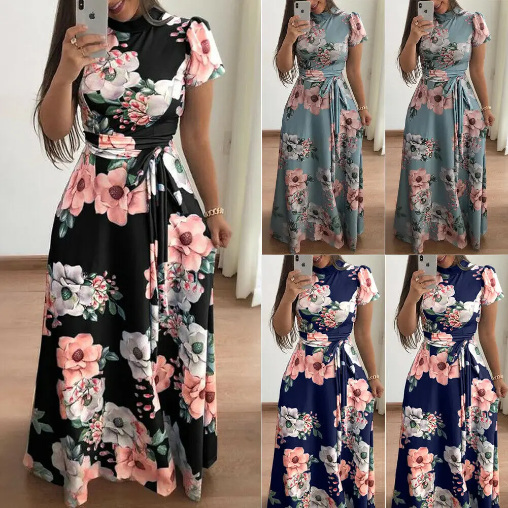 Hirigin Women Floral Short Sleeve Bandage Maxi Dress Ladies Casual Evening Party Dress Plus Size
Hirigin Women Floral Short Sleeve Bandage Maxi Dress Ladies Casual Evening Party Dress Plus Size