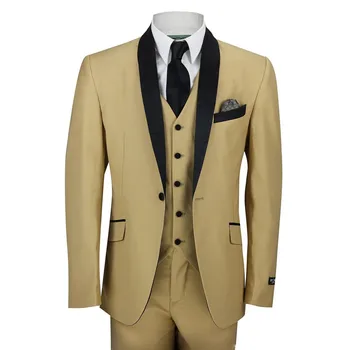 High-quality men's suit yellow black shawl lapel men's wedding dress and business office suits (jacket + pants + vest) custom
High-quality men's suit yellow black shawl lapel men's wedding dress and business office suits (jacket + pants + vest) custom