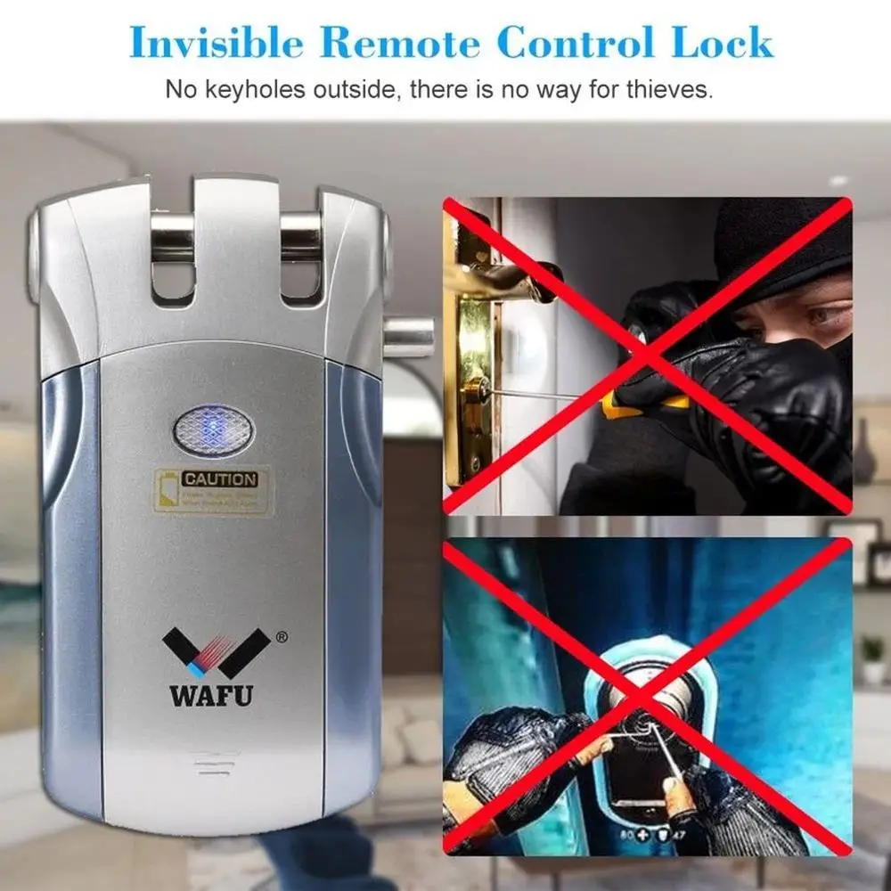 2019 Wireless Remote Control Electronic Lock Invisible Keyless Entry Door Lock with 4 Remote Controllers Phone APP Control
2019 Wireless Remote Control Electronic Lock Invisible Keyless Entry Door Lock with 4 Remote Controllers Phone APP Control