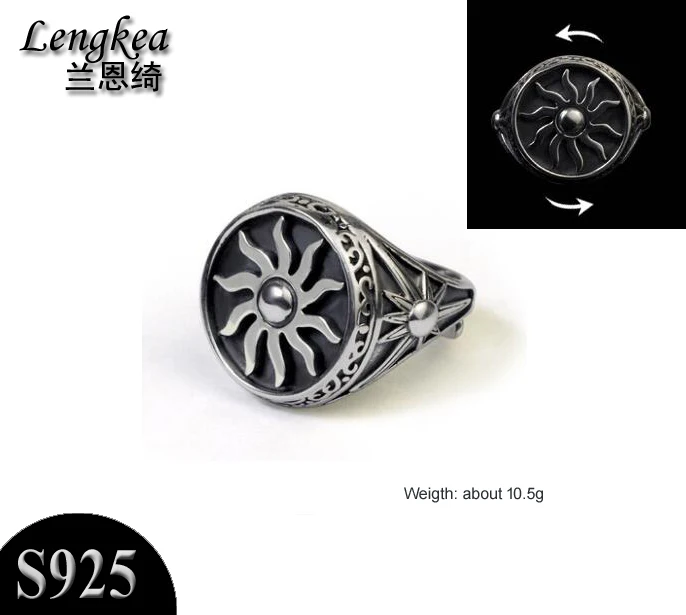 Male rings,925 sterling silver domineering ring retro rotating sun opening ring men women personality silver accessories
Male rings,925 sterling silver domineering ring retro rotating sun opening ring men women personality silver accessories