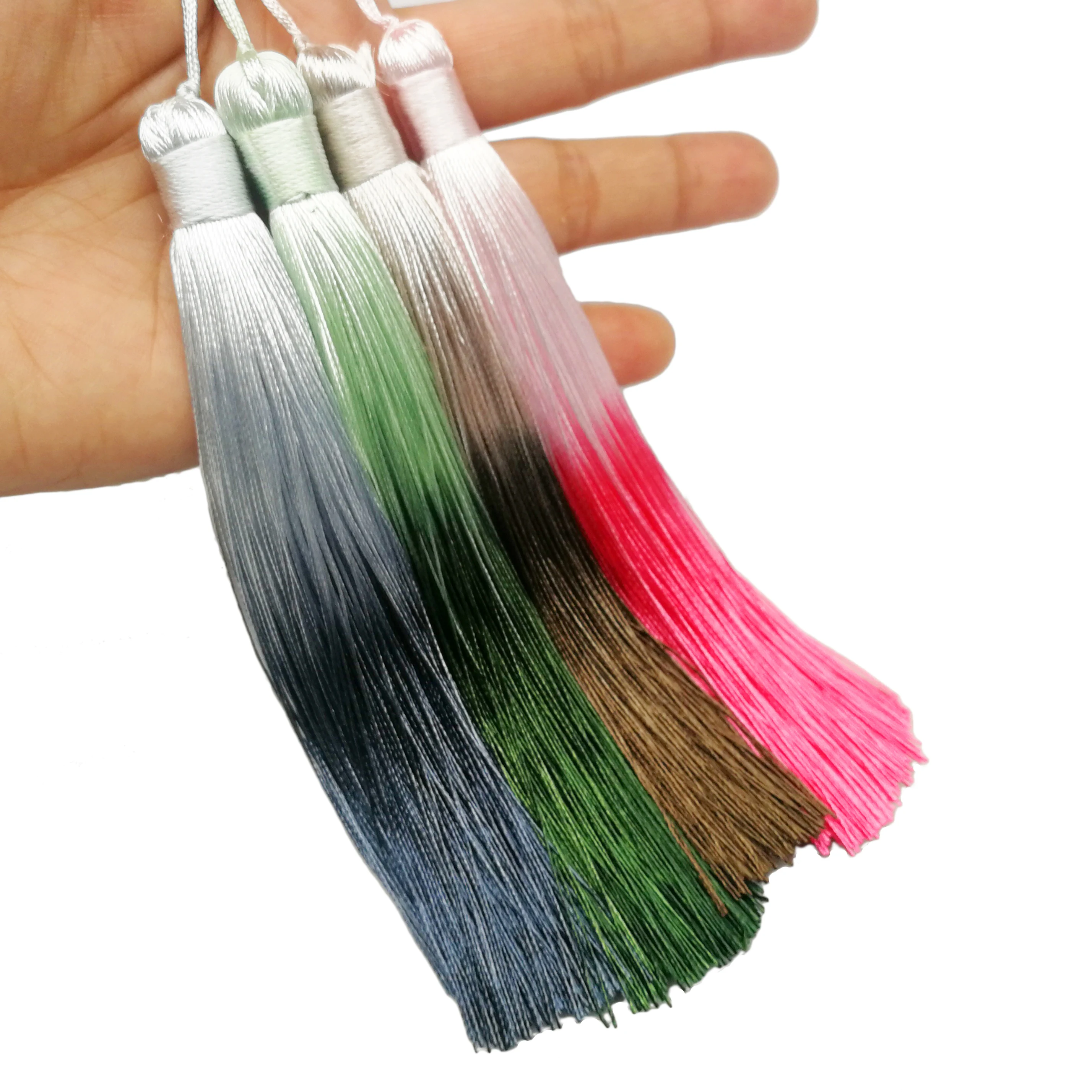 120mm Gradient Color Silk Tassels Fringe Charms Pendant For Earrings DIY Satin Tassel Jewelry Making Findings Components 1PC
120mm Gradient Color Silk Tassels Fringe Charms Pendant For Earrings DIY Satin Tassel Jewelry Making Findings Components 1PC