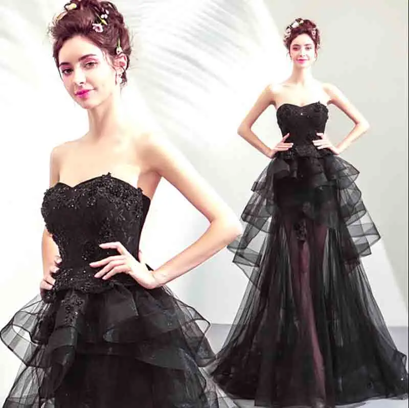 Custom Black Lace Embroidery Front Short Back Long Dress Sexy Strapless Handmade Beaded Lady Large Size 5XL Evening Party Dress
Custom Black Lace Embroidery Front Short Back Long Dress Sexy Strapless Handmade Beaded Lady Large Size 5XL Evening Party Dress