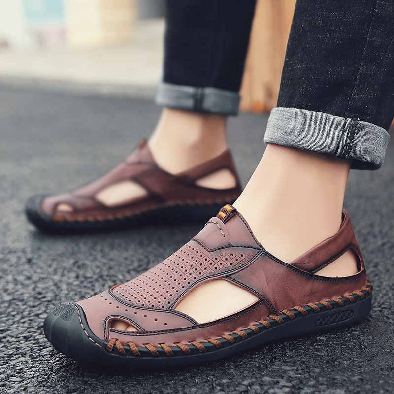 Large Size Beach Sandals HOT New Fashion Wild Casual Shoes Men High Quality Soft Comfort Lightweight Non-slip Leather Shoes
Large Size Beach Sandals HOT New Fashion Wild Casual Shoes Men High Quality Soft Comfort Lightweight Non-slip Leather Shoes