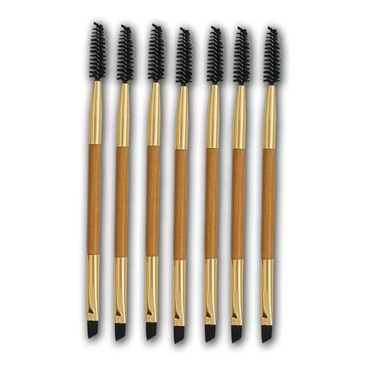 1pcs Eyelash Eyebrow Brush Makeup Bamboo Handle Double Head Pro Eye Lash Brow Cosmetic Beauty Tools | Красота и здоровье