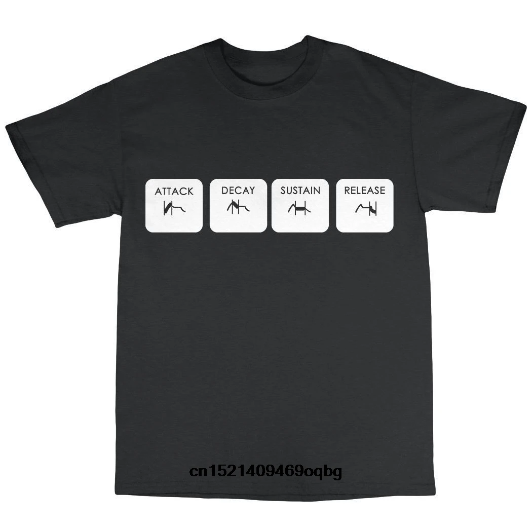 ADSR T-Shirt 100% Cotton Synthesiser Moog Roland Music Producer Ableton T Shirt Summer Style Fashion Men T Shirts
ADSR T-Shirt 100% Cotton Synthesiser Moog Roland Music Producer Ableton T Shirt Summer Style Fashion Men T Shirts