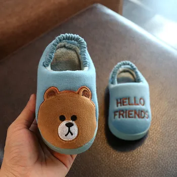 Children Baby Boys Home Slippers Shoes Kids Girls Cute Cartoon Bear Indoor Shoes Non-Slip Soft Bottom Cotton Slippers Warming
Children Baby Boys Home Slippers Shoes Kids Girls Cute Cartoon Bear Indoor Shoes Non-Slip Soft Bottom Cotton Slippers Warming