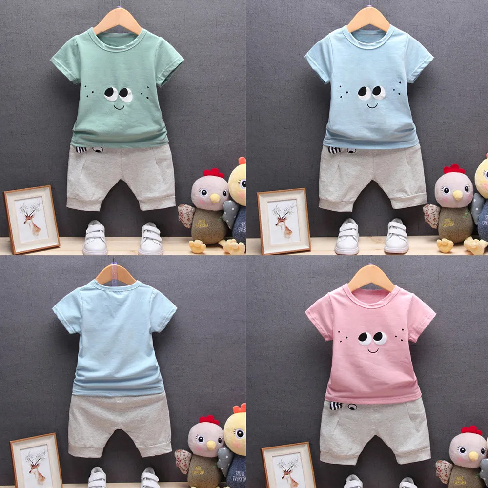 Baby Boys Summer Clothes Set Cotton Baby Boys summer 2019 Cartoon Eyes T-shirt Tops Pants Outfits Clothes Sets F410
Baby Boys Summer Clothes Set Cotton Baby Boys summer 2019 Cartoon Eyes T-shirt Tops Pants Outfits Clothes Sets F410